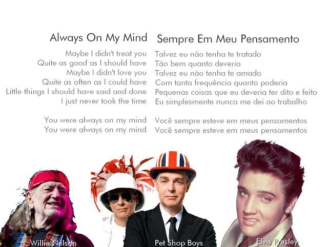 Música: diferentes Versões de Always on My Mind